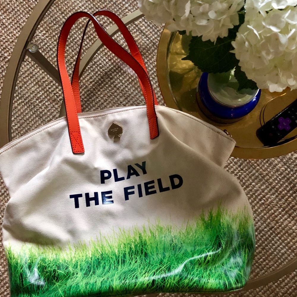 Kate Spade Play The Field Cream Terry Tote